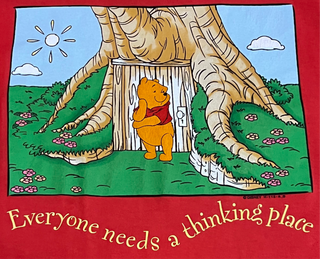 WINNIE THE POOH EVERYONE NEEDS A THINKING PLACE TSHIRT SZ XL