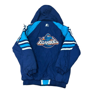 New York Islanders Striped Sleeve  Heavyweight Jacket Sz L