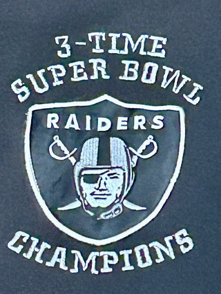 Los Angeles Raiders 3 Time Champions Sweater Jacket Sz M