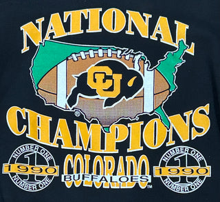 1990 Colorado Buffaloes National Champions Crewneck sz L