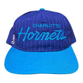 Charlotte Hornets Pinstripe Single Line Script Snapback