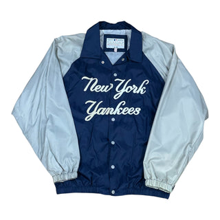New York Yankees Script Two Tone Windbreaker Jacket Sz L
