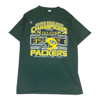 Green Bay Packers Super Bowl Scoreboard Tshirt Sz L