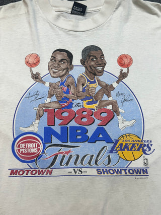 1989 NBA Finals Dumars Johnson Tshirt size XL