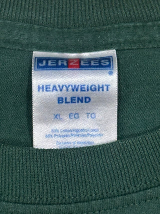 Jets I Bleed Green White Tshirt size XL