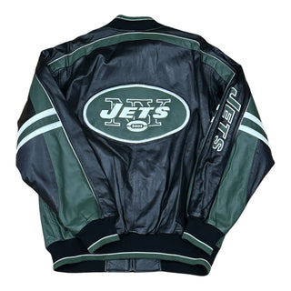 New York Jets Two Tone Leather Jacket Sz L