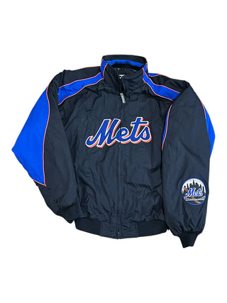 New York Mets Sleeve Logo Dugout Jacket Sz L