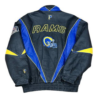 Leather LA Rams Pro Player Jacket  size Large