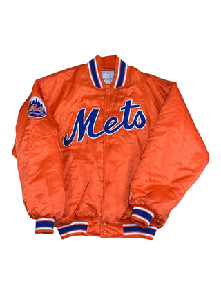 90s NY Mets Orange Starter Jacket size Large