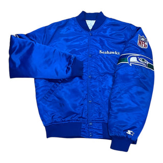 Seattle Seahawks Satin Jacket Sz L