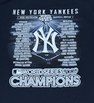 2009 New York Yankees World Series Champions Tshirt Sz L