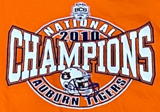 2010 Auburn Tigers BCS National Champions Tshirt sz XL