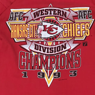 1993 Kansas City Cheifs AFC West Tshirt Sz L(280)