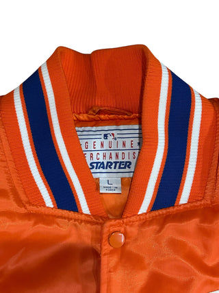 90s NY Mets Orange Starter Jacket size Large