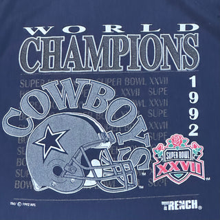 1993 Dallas Cowboys World Champions Helmet Tshirt Sz XL (305)