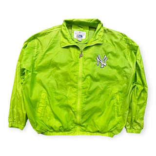 90s Yankees Lime Green Windbreaker Jacket size 2X