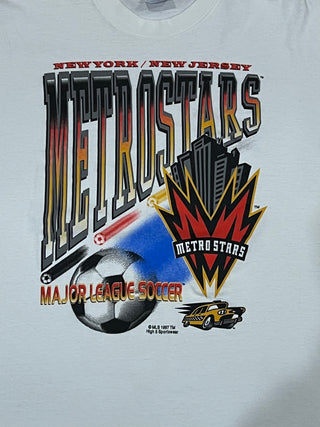 New York New Jersey Metros Stars Big Logo Tshirt Sz XL