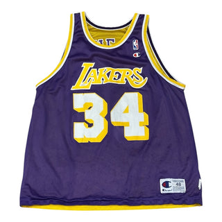 90s Lakers Shaquille Oneal Reversible Jersey size 48 (v)