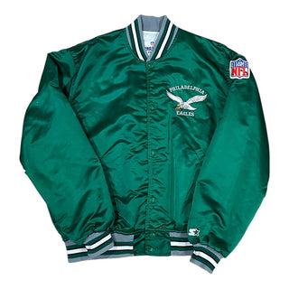 Eagles Kelly Green Satin Jacket size XL