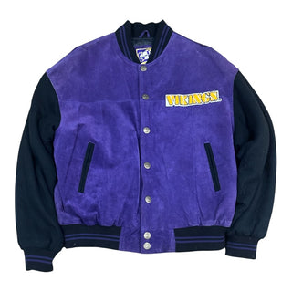 Vikings Suede Varsity Jacket size XL