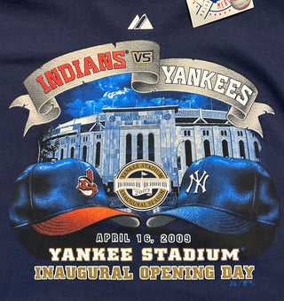 2009 Yankees Indians Opening Day Tshirt 2X