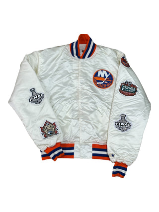 80s NY Islanders Satin Jacket size Large