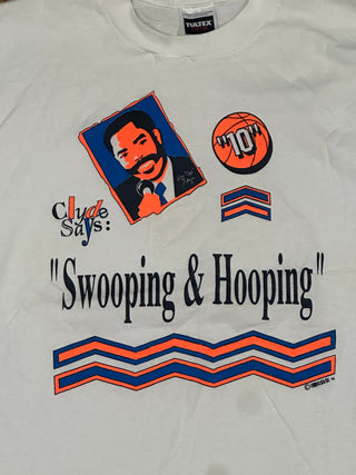 1994 Knicks Clyde Says White Tshirt size XL