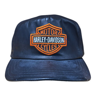 Thrashed Harley Davidson Leather Strapback