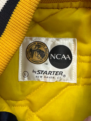80s Michigan Wolverines Satin Jacket size Large