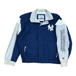 New York Yankees Slweve Spellout Windbreaker Jacket Sz L