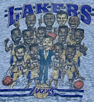 Los Angeles Lakers Team Caricature Tshirt Sz XL