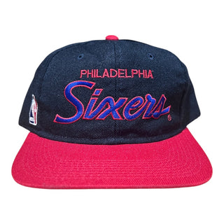 Philadelphia 76ers Double Line Two Tone Script Snapback
