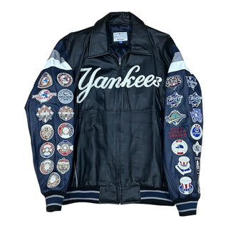 2009 New York Yankees 27th Title Leather Jacket Sz L