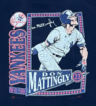 New York Yankees Don Mattingly Tradjng Card Tshirt Sz L