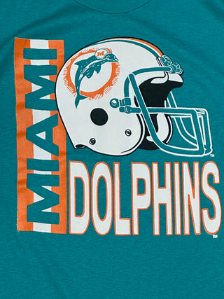 Miami Dolphins Helmet Stripe Tshirt Sz XL (NJ)