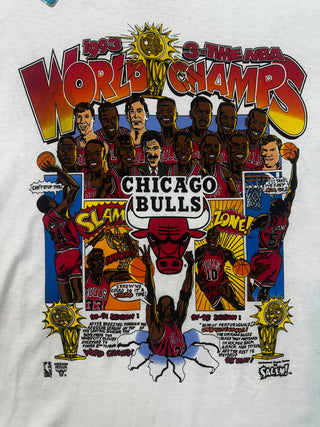 1993 Bulls Comic Book Tshirt size L