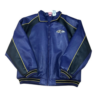 YOUTH Baltimore Ravens Leather Jacket Sz L
