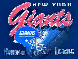 New York Giants Script Helmet Tshirt Sz Large