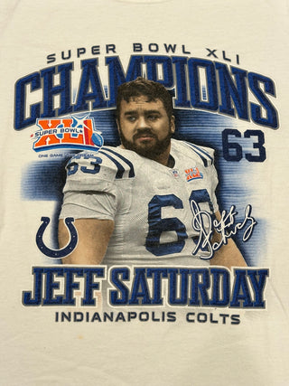 2007 Colts Jeff Saturday Tshirt size L