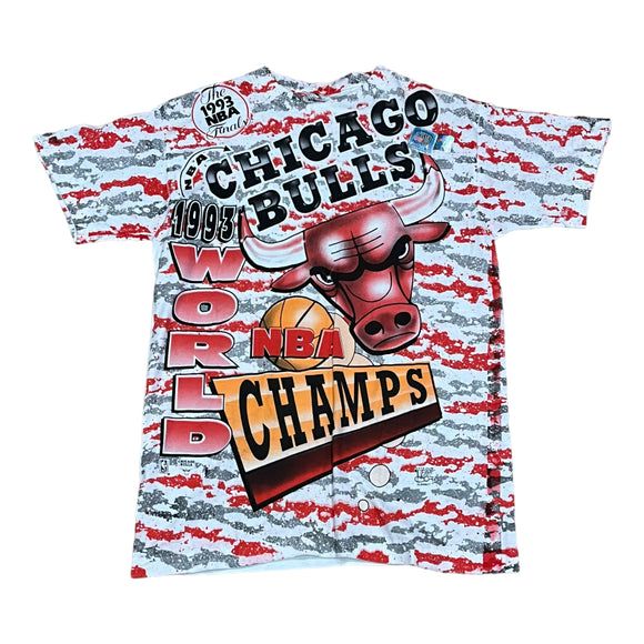 Chicago Bulls 1993 World Champions AOP Tshirt sz L