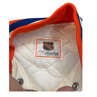 80s Islanders White Satin Jacket size L