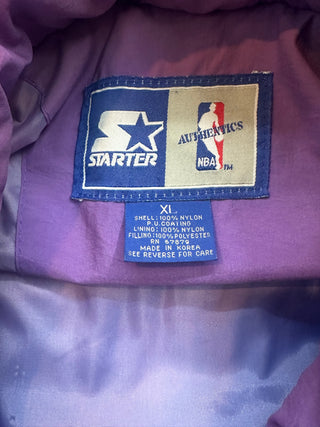 90s Charlotte Hornets Trench Coat size XL