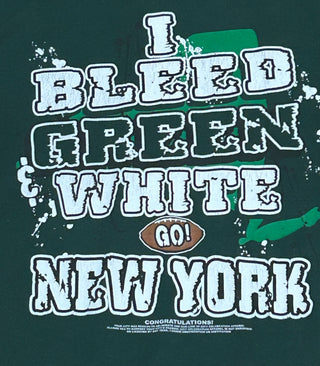 New York Jets I Bleed Green and White Tshirt Sz XL
