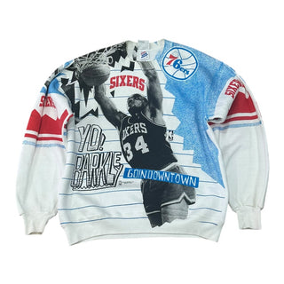 Philadelphia 76ers Charles Barkley  AOP Crewneck sz XL