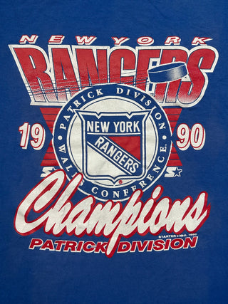 1990 Rangers Patrick Division Champions Tshirt size L