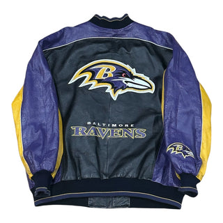Y2K Baltimore Ravens Leather Jacket size XL