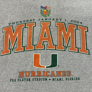 2004 Hurricanes Orange Bowl Long Sleeve size XL