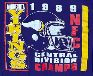 1989 Minnesota Vikings NFC Central Champions Crewneck sz L