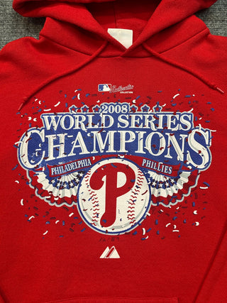 2008 Phillies Championship Hoodie Size Large