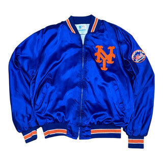 New York Mets Full Sip Satin Jacket Sz XL